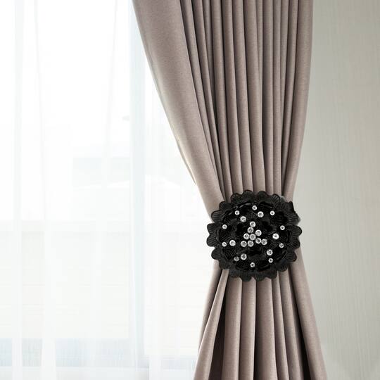 Simplify Black Magnetic Curtain Tie Back